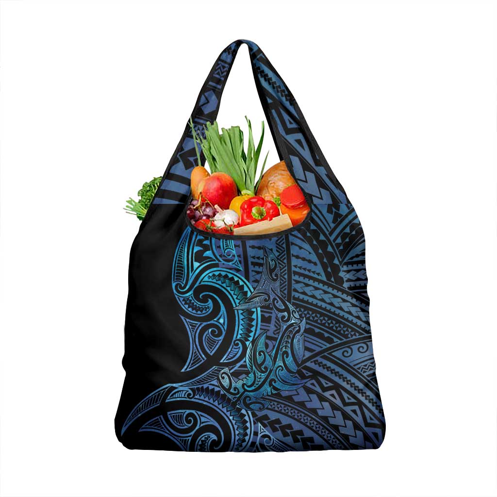 New Zealand Hammerhead Shark Grocery Bag Maori Haehae Mangopare Galaxy - Vibe Hoodie