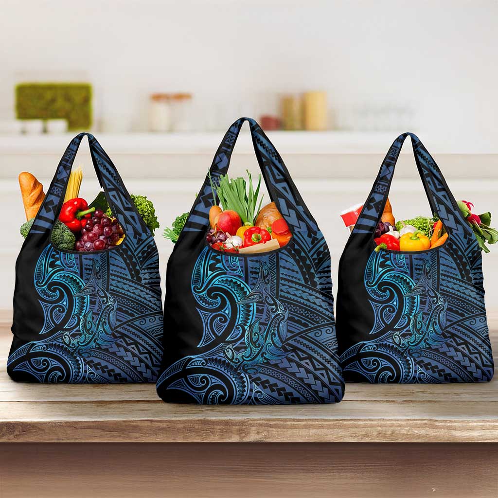 New Zealand Hammerhead Shark Grocery Bag Maori Haehae Mangopare Galaxy - Vibe Hoodie