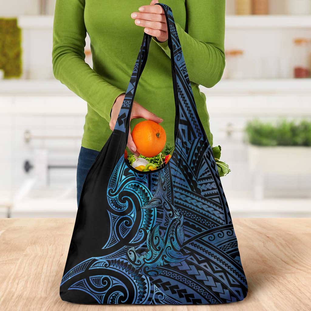 New Zealand Hammerhead Shark Grocery Bag Maori Haehae Mangopare Galaxy - Vibe Hoodie
