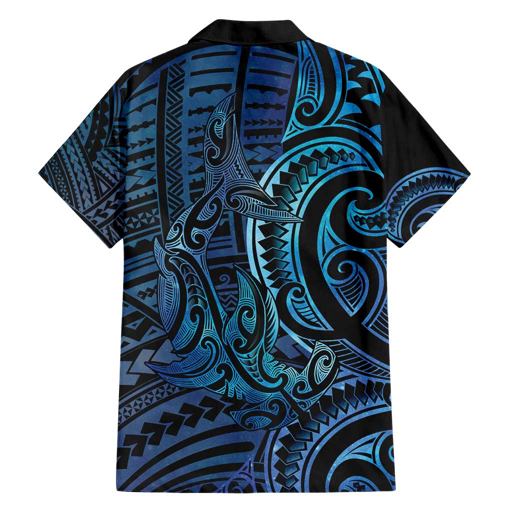 New Zealand Hammerhead Shark Hawaiian Shirt Maori Haehae Mangopare Galaxy - Vibe Hoodie