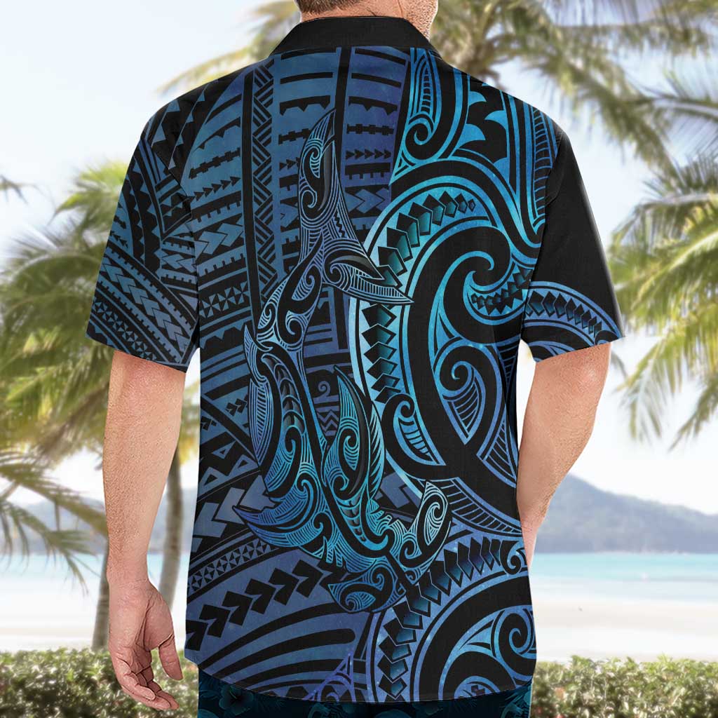 New Zealand Hammerhead Shark Hawaiian Shirt Maori Haehae Mangopare Galaxy - Vibe Hoodie