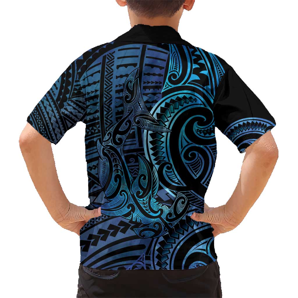 New Zealand Hammerhead Shark Hawaiian Shirt Maori Haehae Mangopare Galaxy - Vibe Hoodie