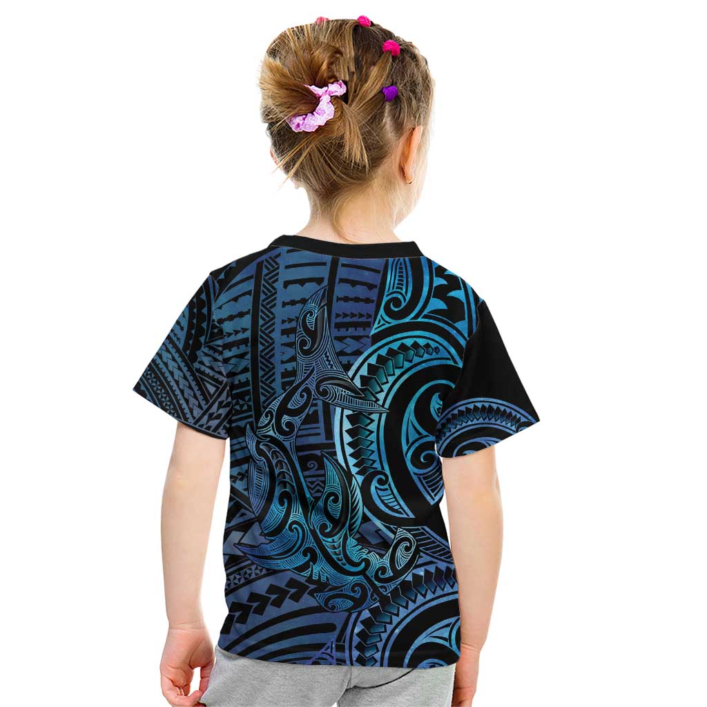 New Zealand Hammerhead Shark Kid T Shirt Maori Haehae Mangopare Galaxy - Vibe Hoodie
