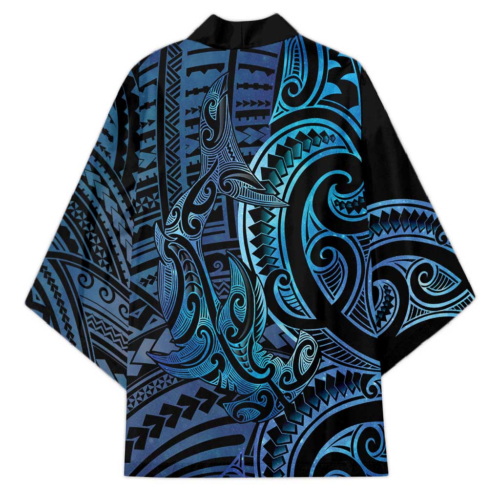 New Zealand Hammerhead Shark Kimono Maori Haehae Mangopare Galaxy - Vibe Hoodie