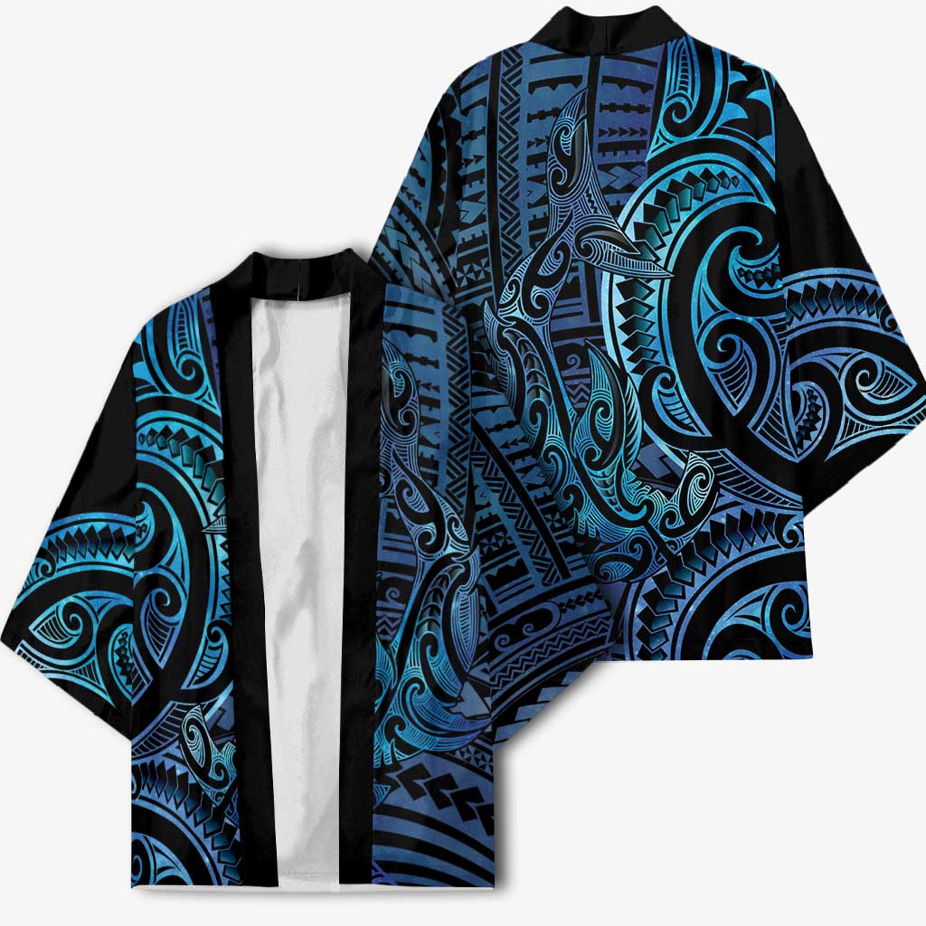 New Zealand Hammerhead Shark Kimono Maori Haehae Mangopare Galaxy - Vibe Hoodie