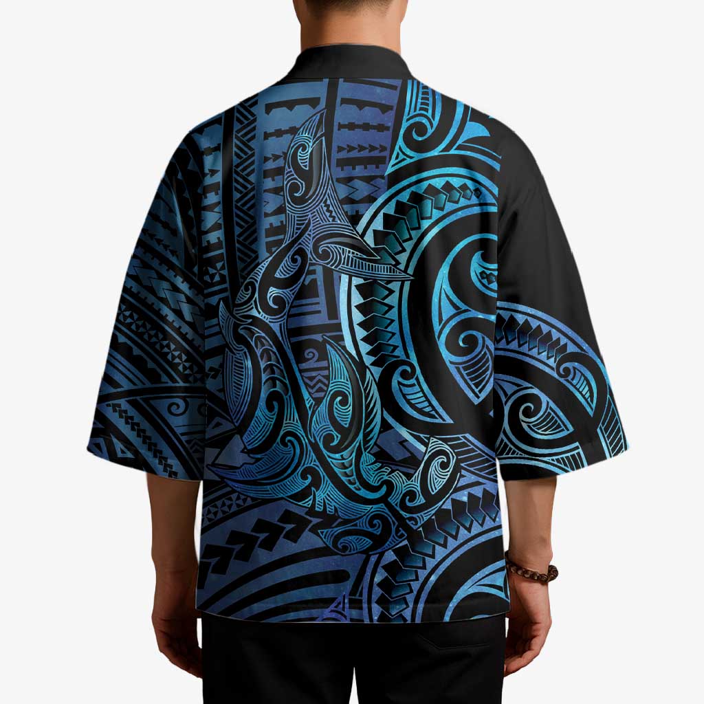 New Zealand Hammerhead Shark Kimono Maori Haehae Mangopare Galaxy - Vibe Hoodie