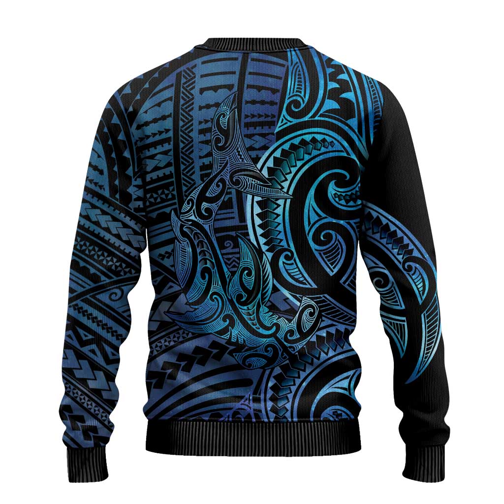 New Zealand Hammerhead Shark Ugly Christmas Sweater Maori Haehae Mangopare Galaxy - Vibe Hoodie