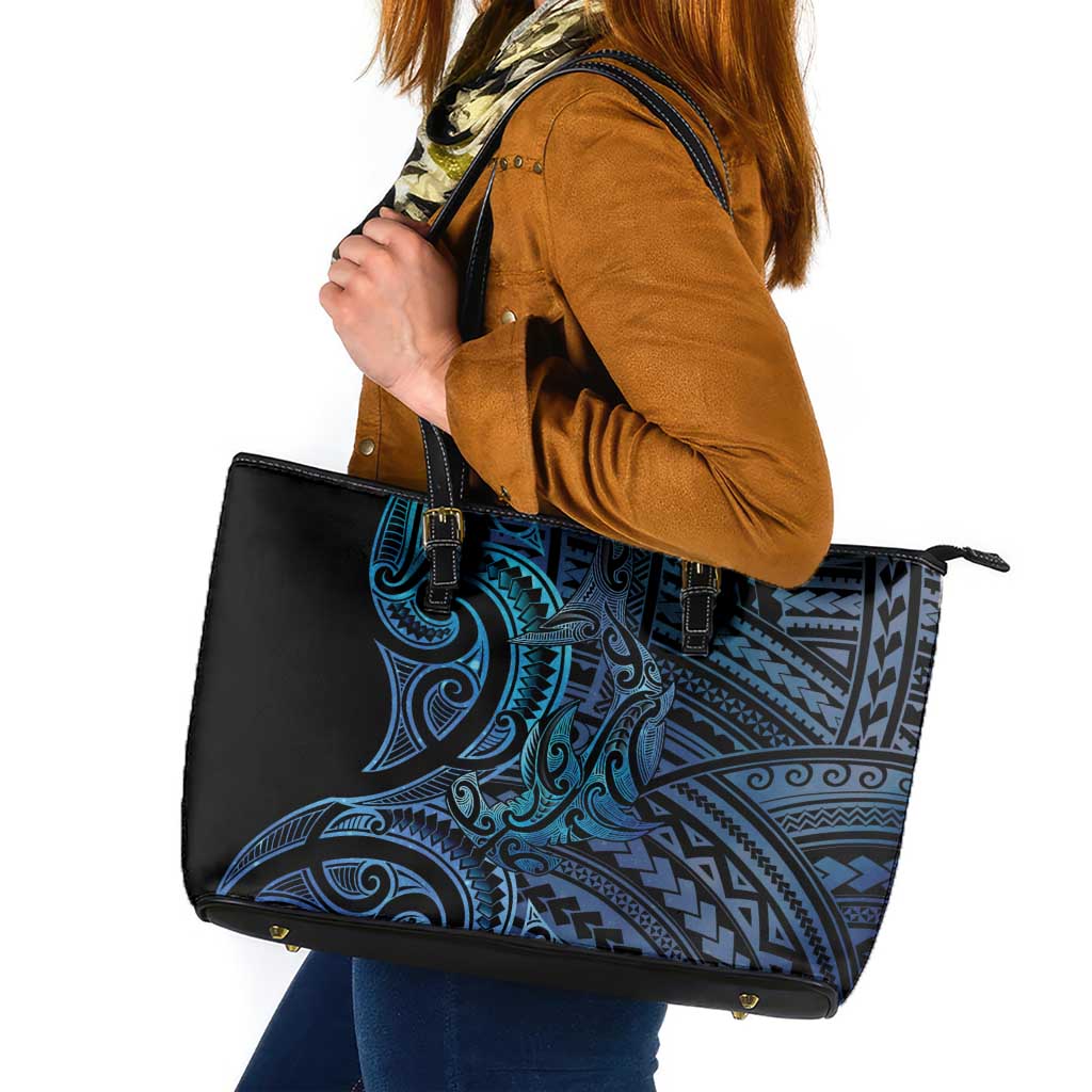 New Zealand Hammerhead Shark Leather Tote Bag Maori Haehae Mangopare Galaxy - Vibe Hoodie