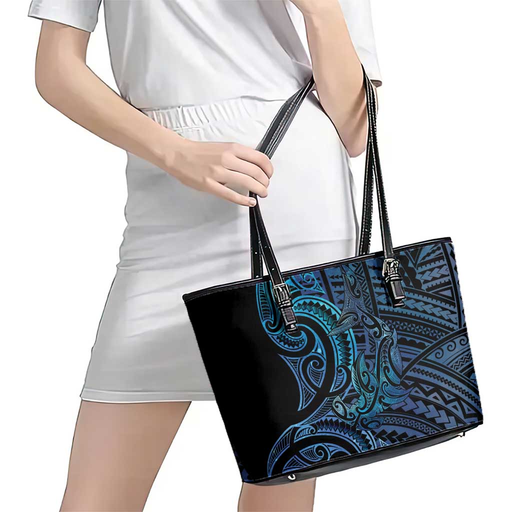 New Zealand Hammerhead Shark Leather Tote Bag Maori Haehae Mangopare Galaxy - Vibe Hoodie