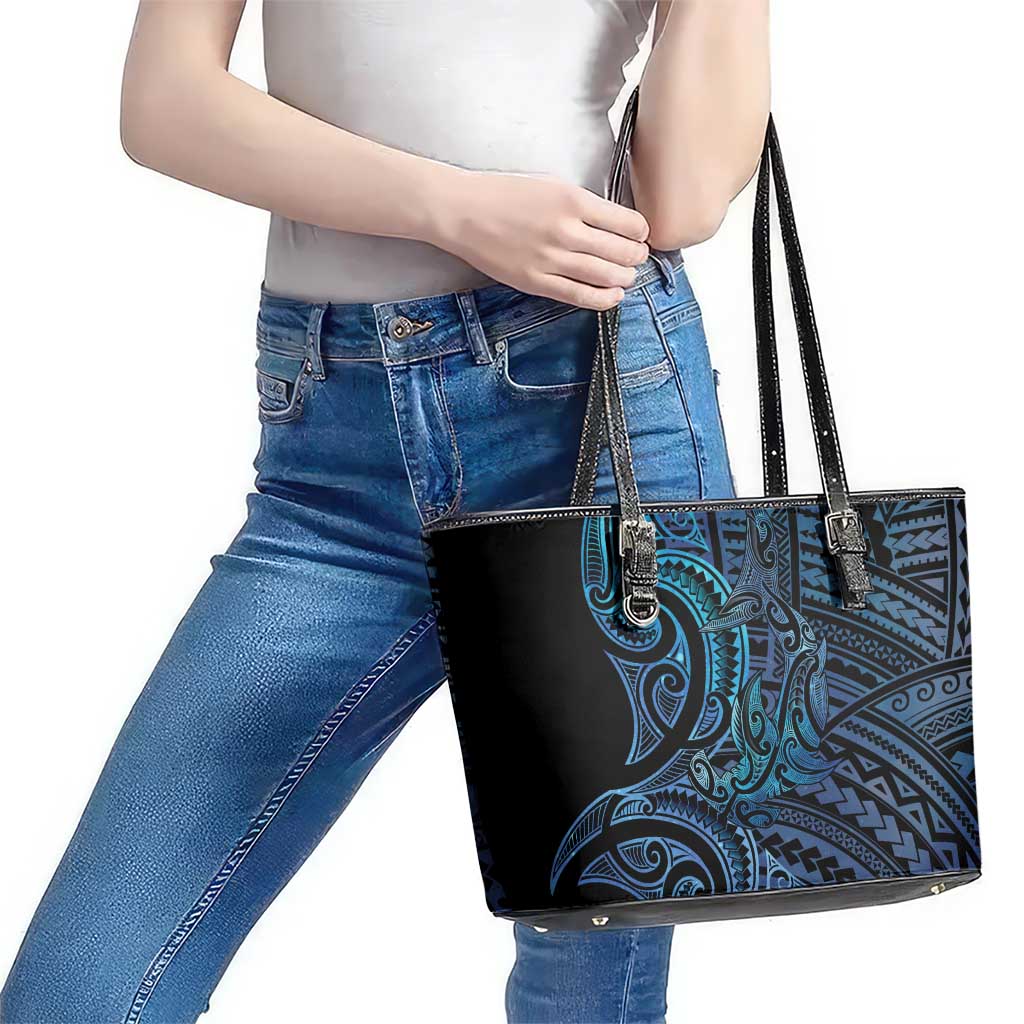 New Zealand Hammerhead Shark Leather Tote Bag Maori Haehae Mangopare Galaxy - Vibe Hoodie