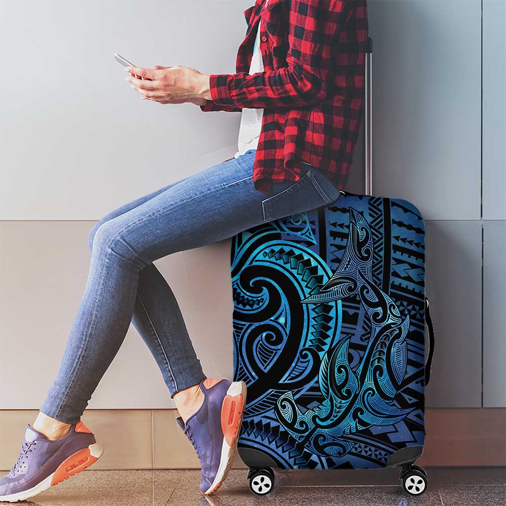 New Zealand Hammerhead Shark Luggage Cover Maori Haehae Mangopare Galaxy - Vibe Hoodie