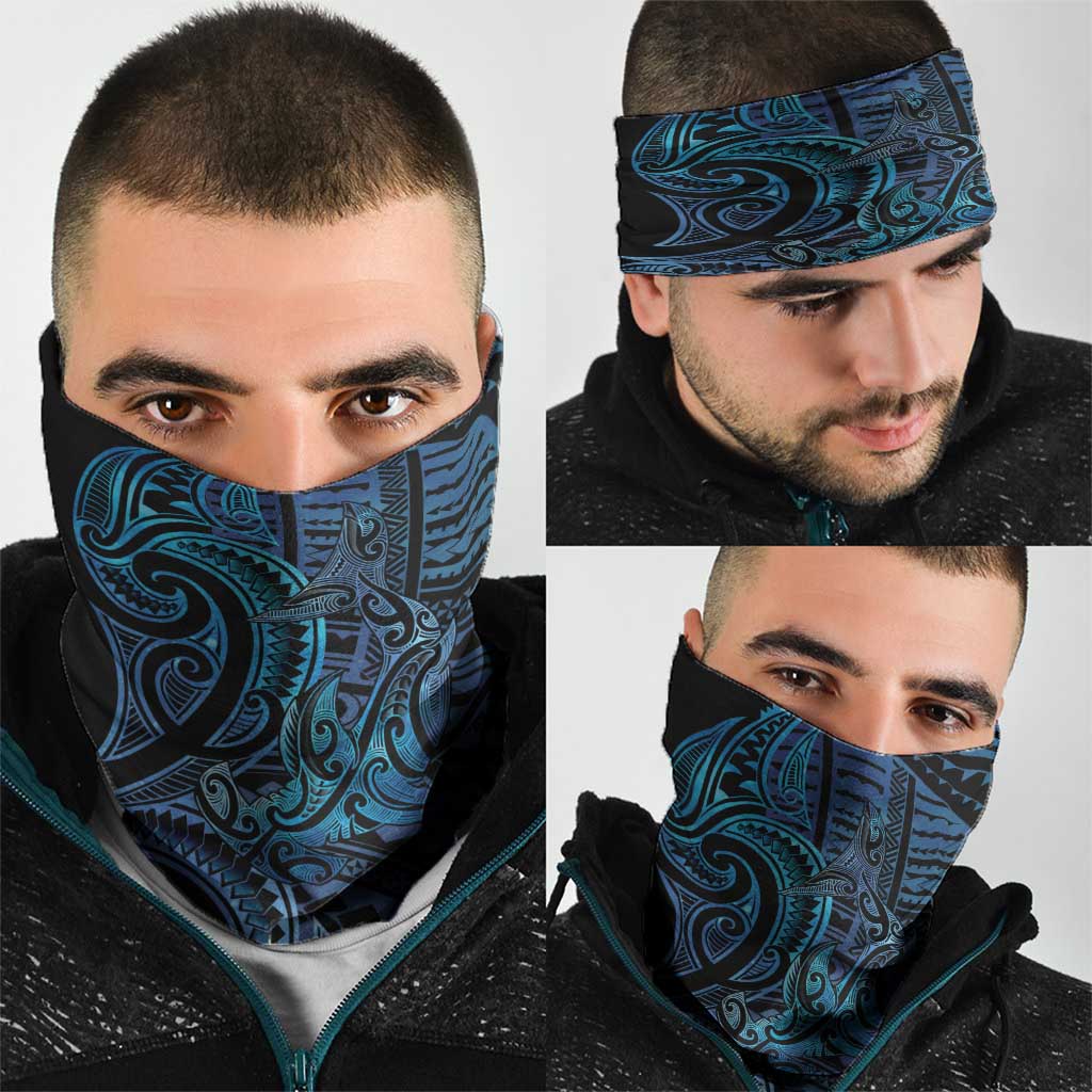 New Zealand Hammerhead Shark Neck Gaiter Maori Haehae Mangopare Galaxy - Vibe Hoodie