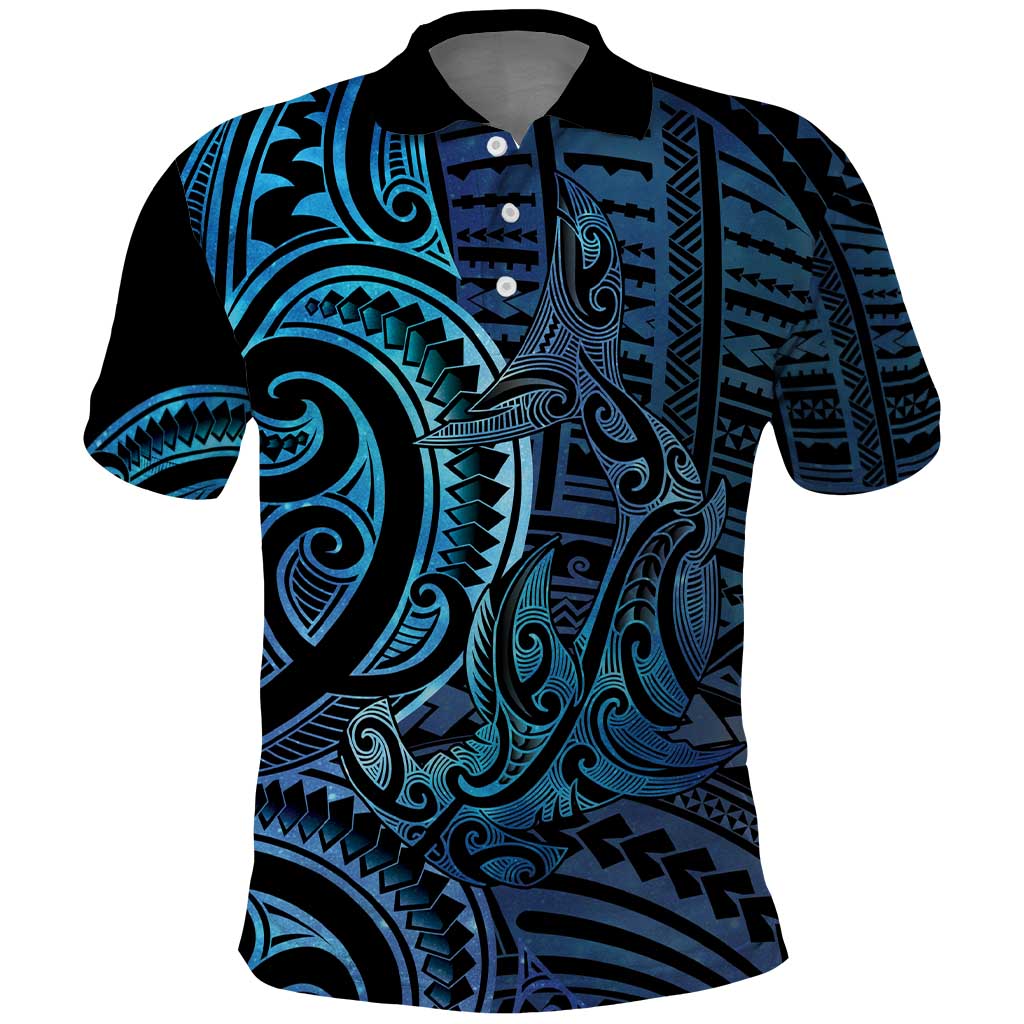 New Zealand Hammerhead Shark Polo Shirt Maori Haehae Mangopare Galaxy - Vibe Hoodie