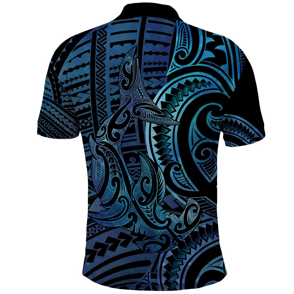 New Zealand Hammerhead Shark Polo Shirt Maori Haehae Mangopare Galaxy - Vibe Hoodie