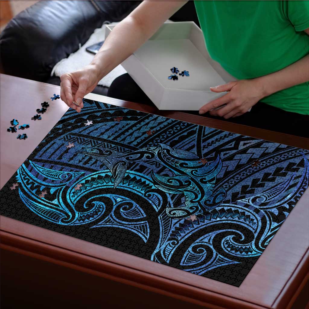 New Zealand Hammerhead Shark Puzzle Maori Haehae Mangopare Galaxy - Vibe Hoodie