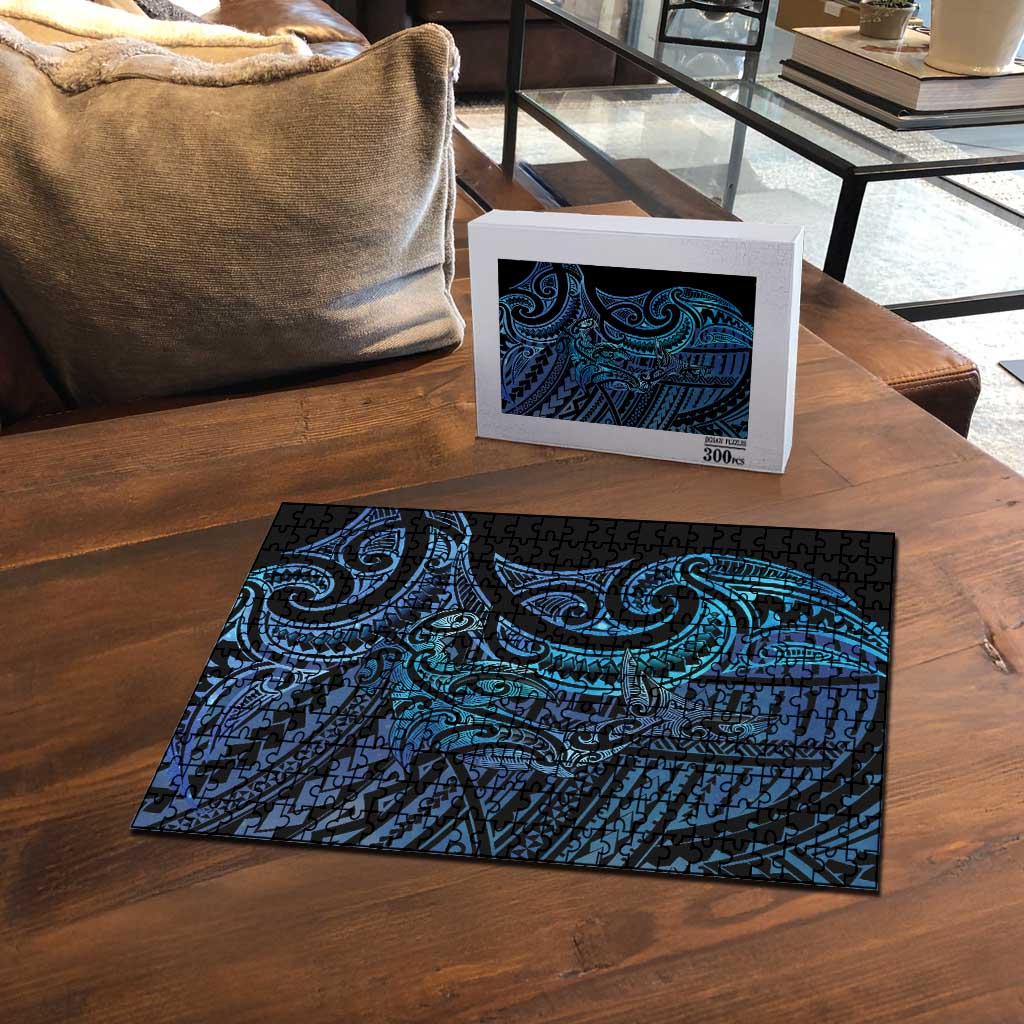 New Zealand Hammerhead Shark Puzzle Maori Haehae Mangopare Galaxy - Vibe Hoodie