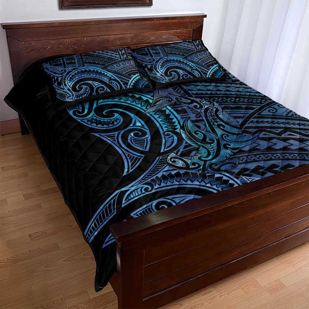 New Zealand Hammerhead Shark Quilt Bed Set Maori Haehae Mangopare Galaxy - Vibe Hoodie