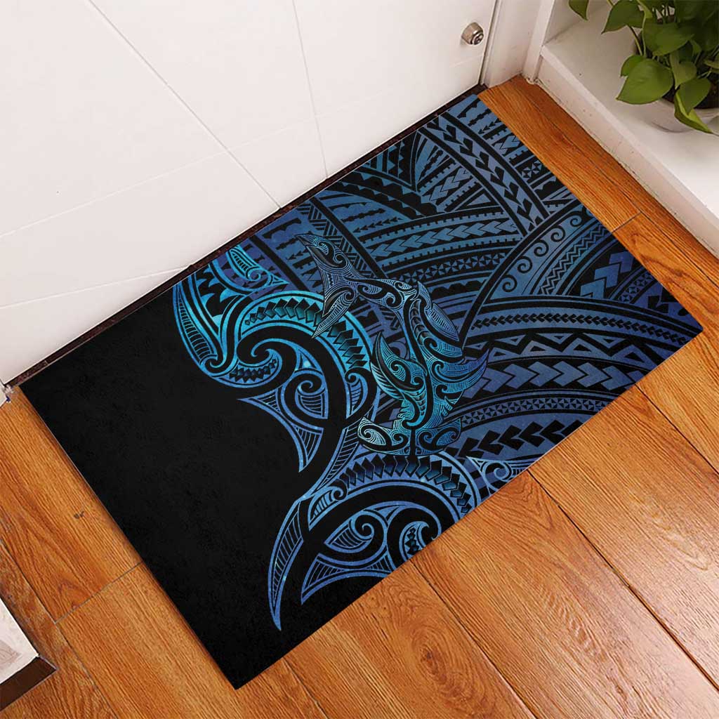 New Zealand Hammerhead Shark Rubber Doormat Maori Haehae Mangopare Galaxy - Vibe Hoodie