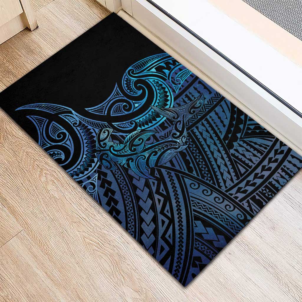 New Zealand Hammerhead Shark Rubber Doormat Maori Haehae Mangopare Galaxy - Vibe Hoodie