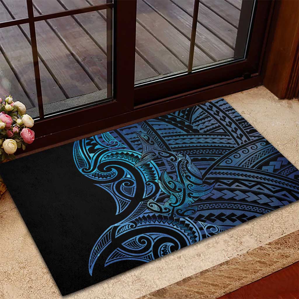 New Zealand Hammerhead Shark Rubber Doormat Maori Haehae Mangopare Galaxy - Vibe Hoodie