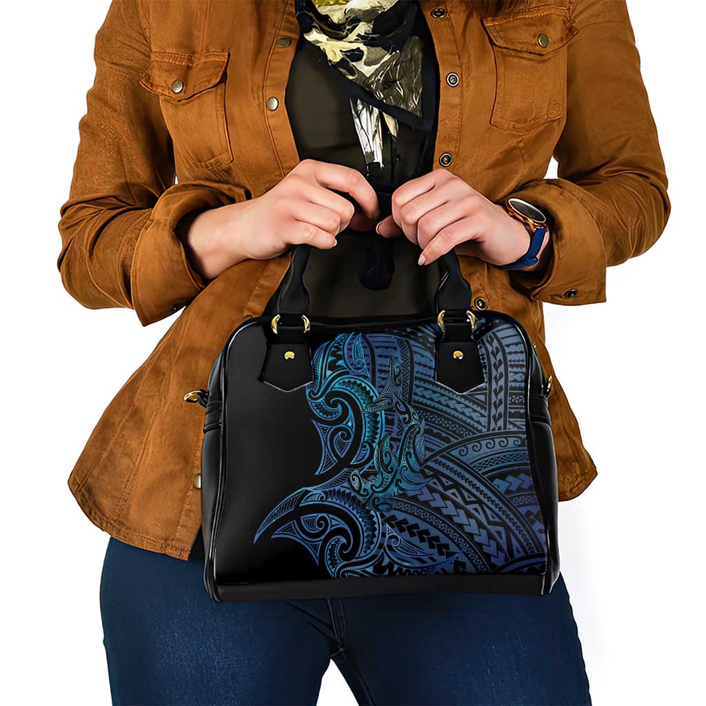 New Zealand Hammerhead Shark Shoulder Handbag Maori Haehae Mangopare Galaxy - Vibe Hoodie