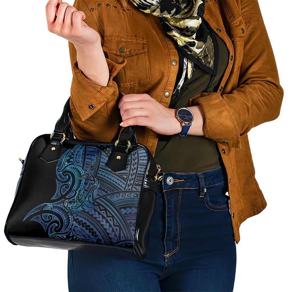 New Zealand Hammerhead Shark Shoulder Handbag Maori Haehae Mangopare Galaxy - Vibe Hoodie