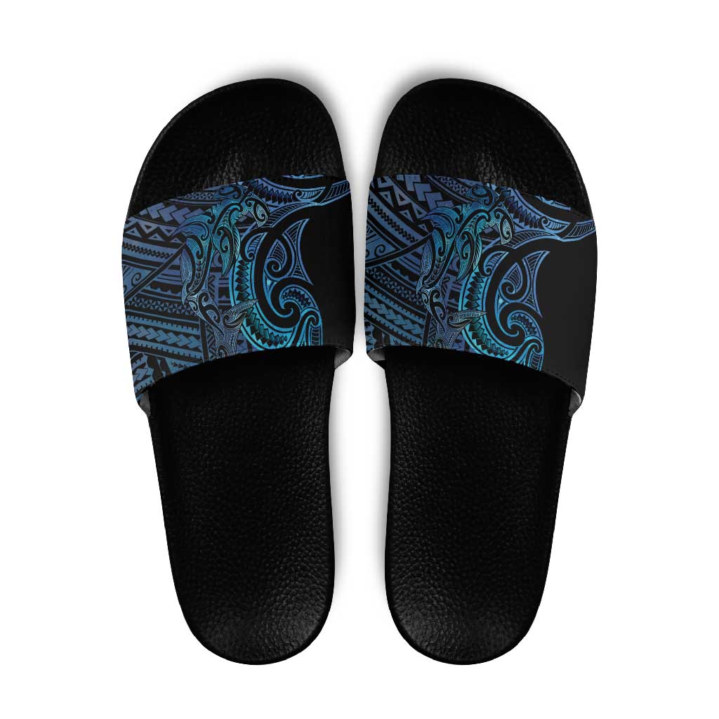 New Zealand Hammerhead Shark Slide Sandals Maori Haehae Mangopare Galaxy - Vibe Hoodie