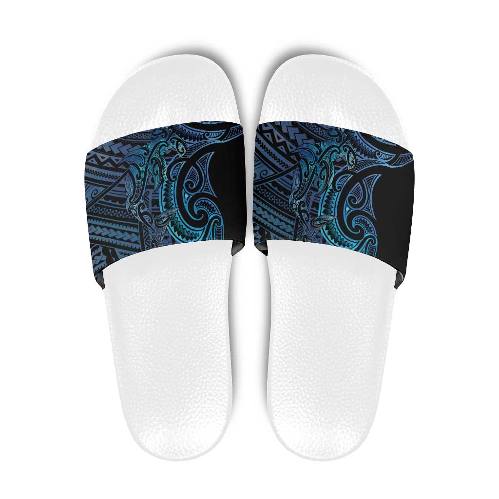 New Zealand Hammerhead Shark Slide Sandals Maori Haehae Mangopare Galaxy - Vibe Hoodie