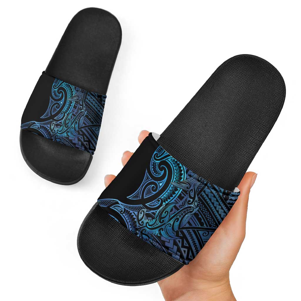 New Zealand Hammerhead Shark Slide Sandals Maori Haehae Mangopare Galaxy - Vibe Hoodie