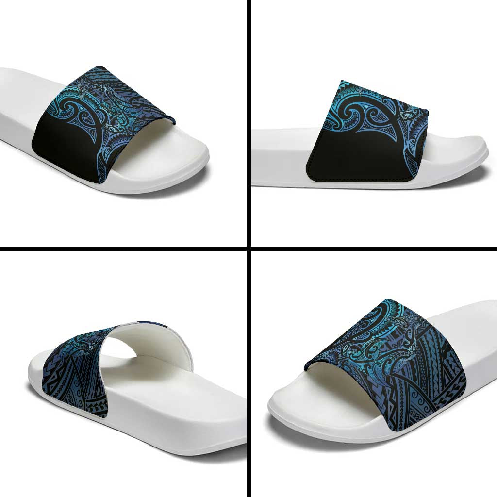 New Zealand Hammerhead Shark Slide Sandals Maori Haehae Mangopare Galaxy - Vibe Hoodie