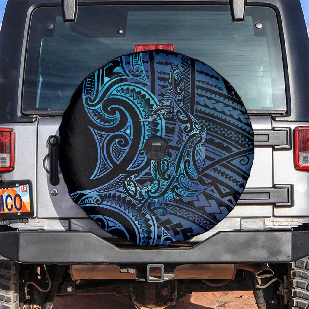 New Zealand Hammerhead Shark Spare Tire Cover Maori Haehae Mangopare Galaxy - Vibe Hoodie