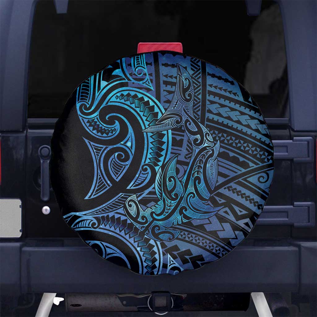 New Zealand Hammerhead Shark Spare Tire Cover Maori Haehae Mangopare Galaxy - Vibe Hoodie