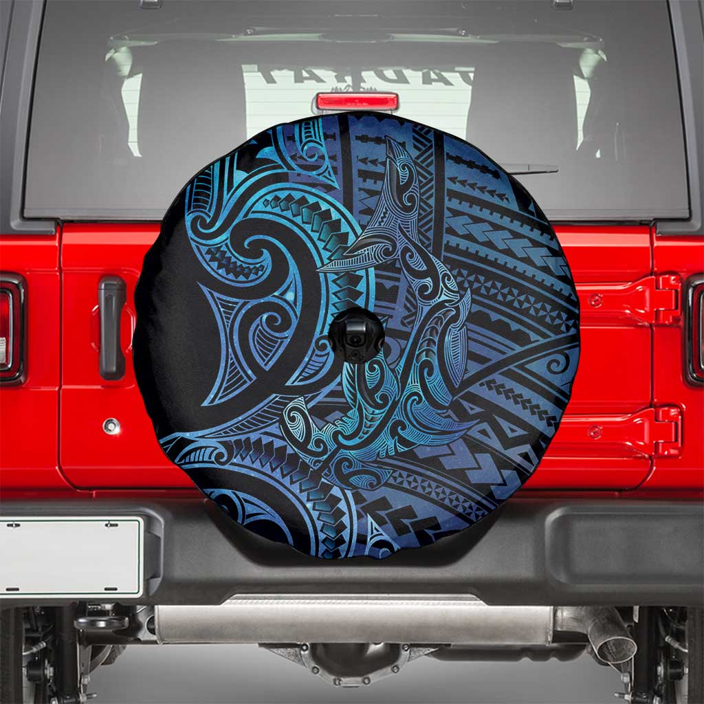 New Zealand Hammerhead Shark Spare Tire Cover Maori Haehae Mangopare Galaxy - Vibe Hoodie