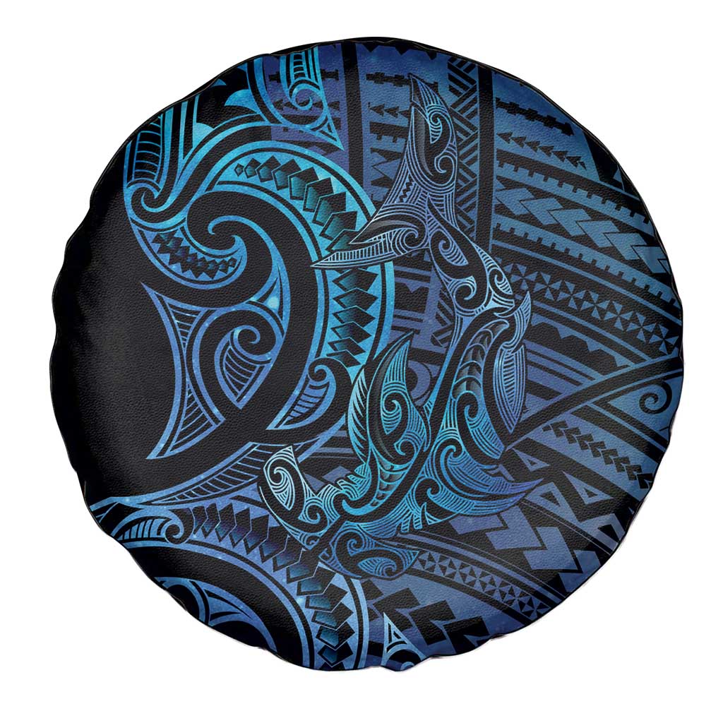 New Zealand Hammerhead Shark Spare Tire Cover Maori Haehae Mangopare Galaxy - Vibe Hoodie