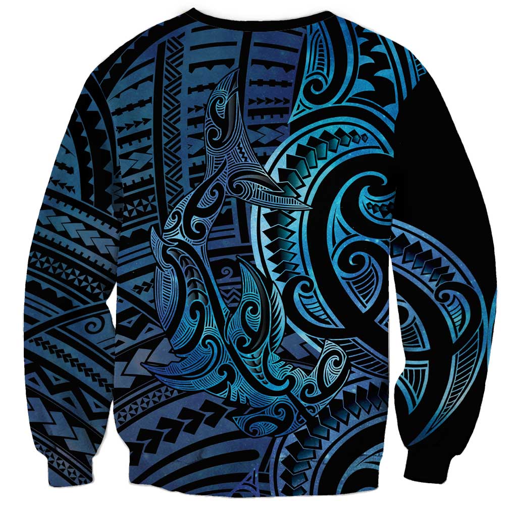 New Zealand Hammerhead Shark Sweatshirt Maori Haehae Mangopare Galaxy - Vibe Hoodie