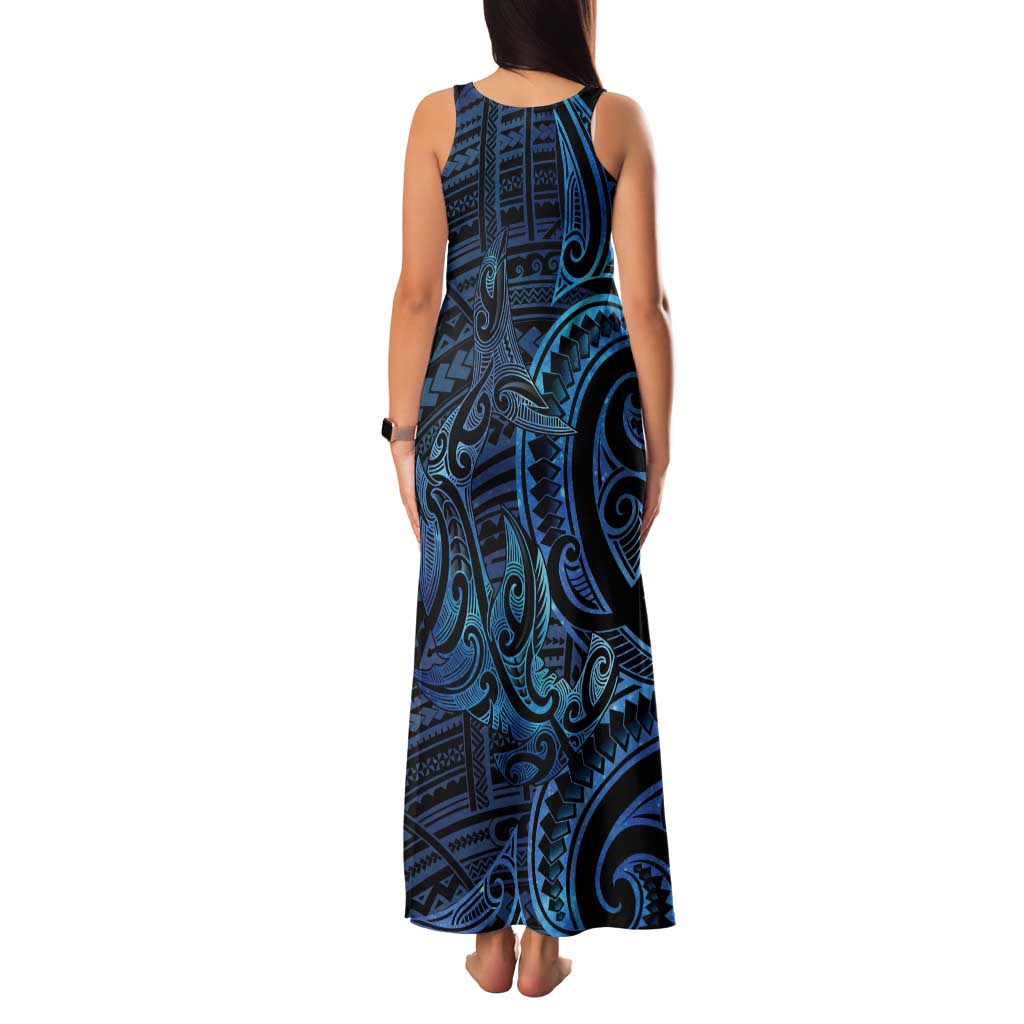New Zealand Hammerhead Shark Tank Maxi Dress Maori Haehae Mangopare Galaxy - Vibe Hoodie