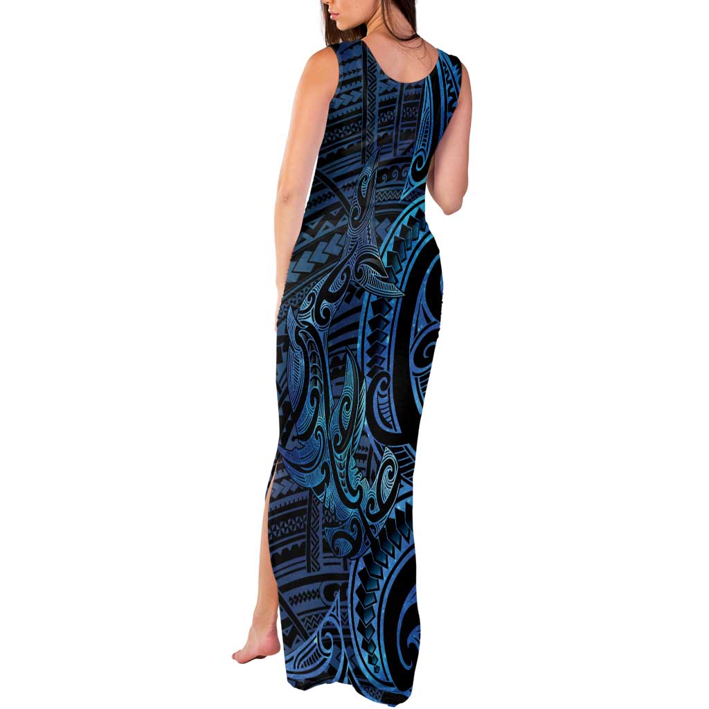 New Zealand Hammerhead Shark Tank Maxi Dress Maori Haehae Mangopare Galaxy - Vibe Hoodie