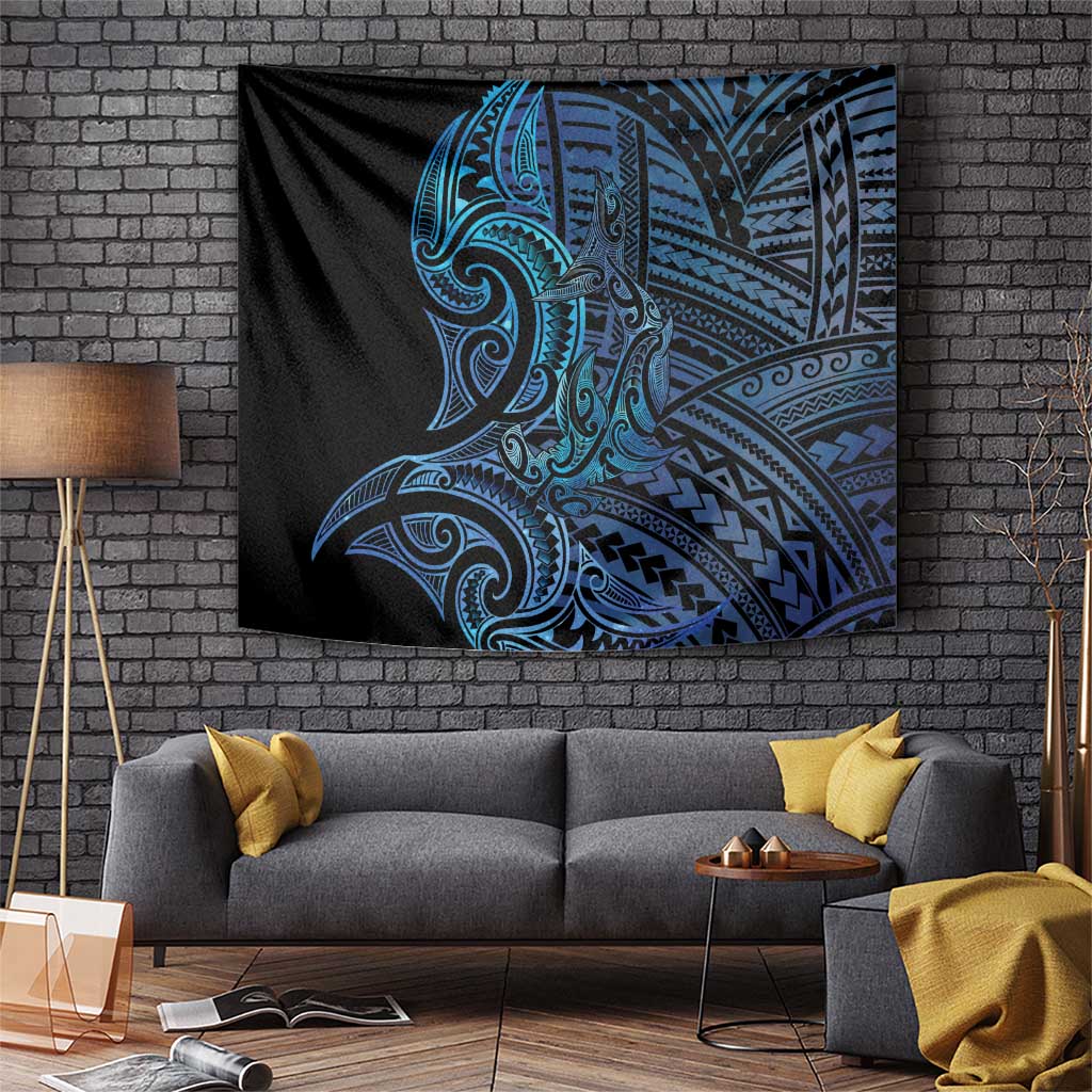 New Zealand Hammerhead Shark Tapestry Maori Haehae Mangopare Galaxy - Vibe Hoodie