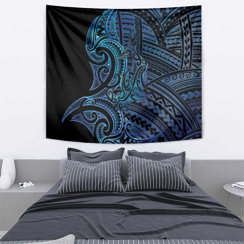 New Zealand Hammerhead Shark Tapestry Maori Haehae Mangopare Galaxy - Vibe Hoodie