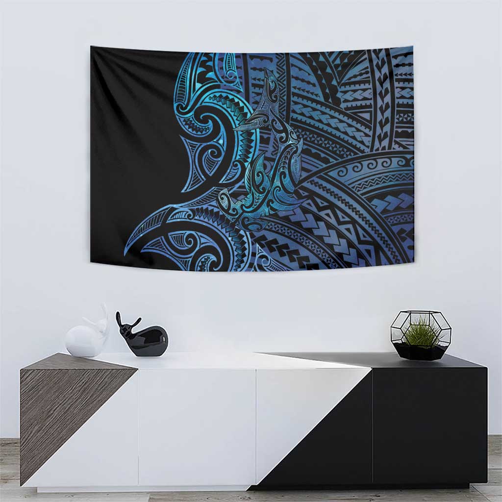 New Zealand Hammerhead Shark Tapestry Maori Haehae Mangopare Galaxy - Vibe Hoodie