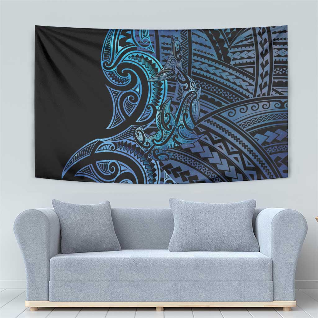 New Zealand Hammerhead Shark Tapestry Maori Haehae Mangopare Galaxy - Vibe Hoodie