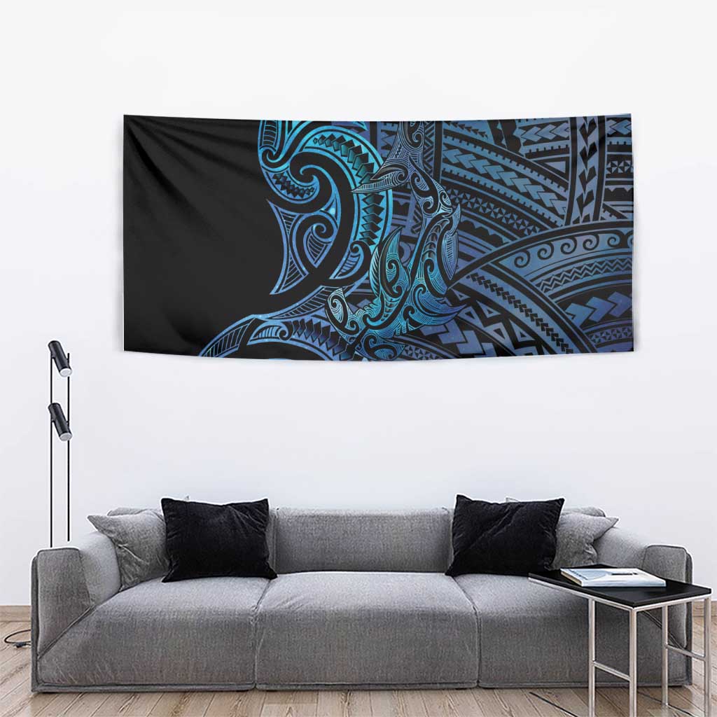 New Zealand Hammerhead Shark Tapestry Maori Haehae Mangopare Galaxy - Vibe Hoodie