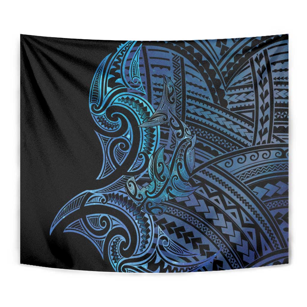 New Zealand Hammerhead Shark Tapestry Maori Haehae Mangopare Galaxy - Vibe Hoodie