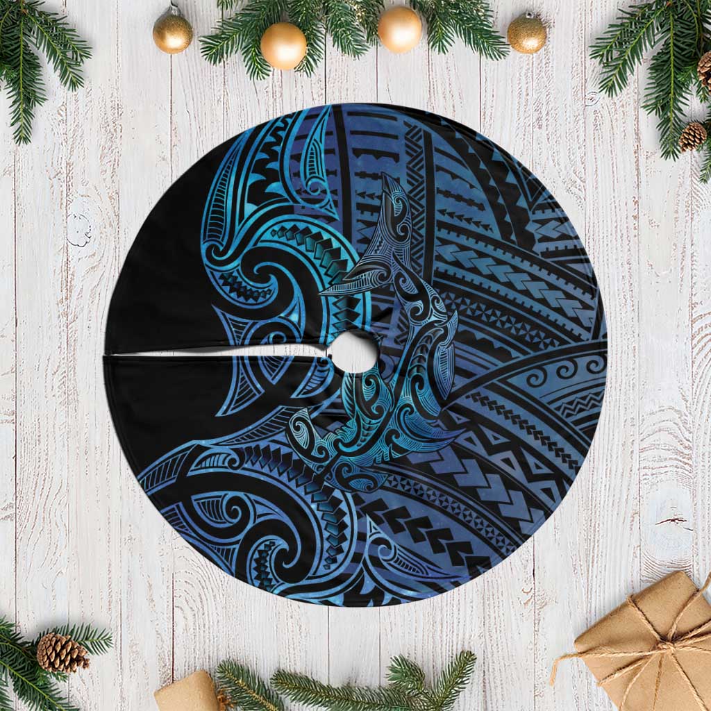 New Zealand Hammerhead Shark Tree Skirt Maori Haehae Mangopare Galaxy - Vibe Hoodie