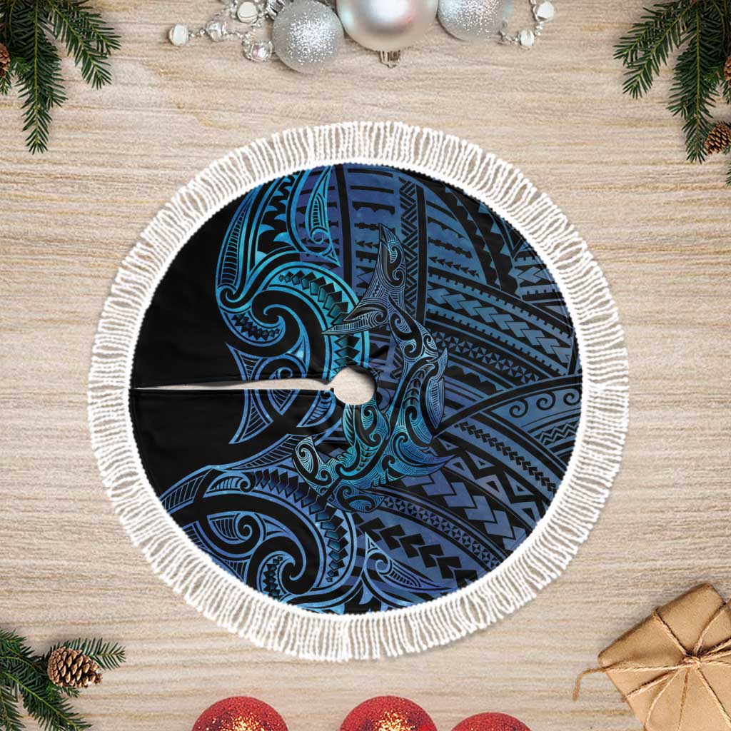 New Zealand Hammerhead Shark Tree Skirt Maori Haehae Mangopare Galaxy - Vibe Hoodie