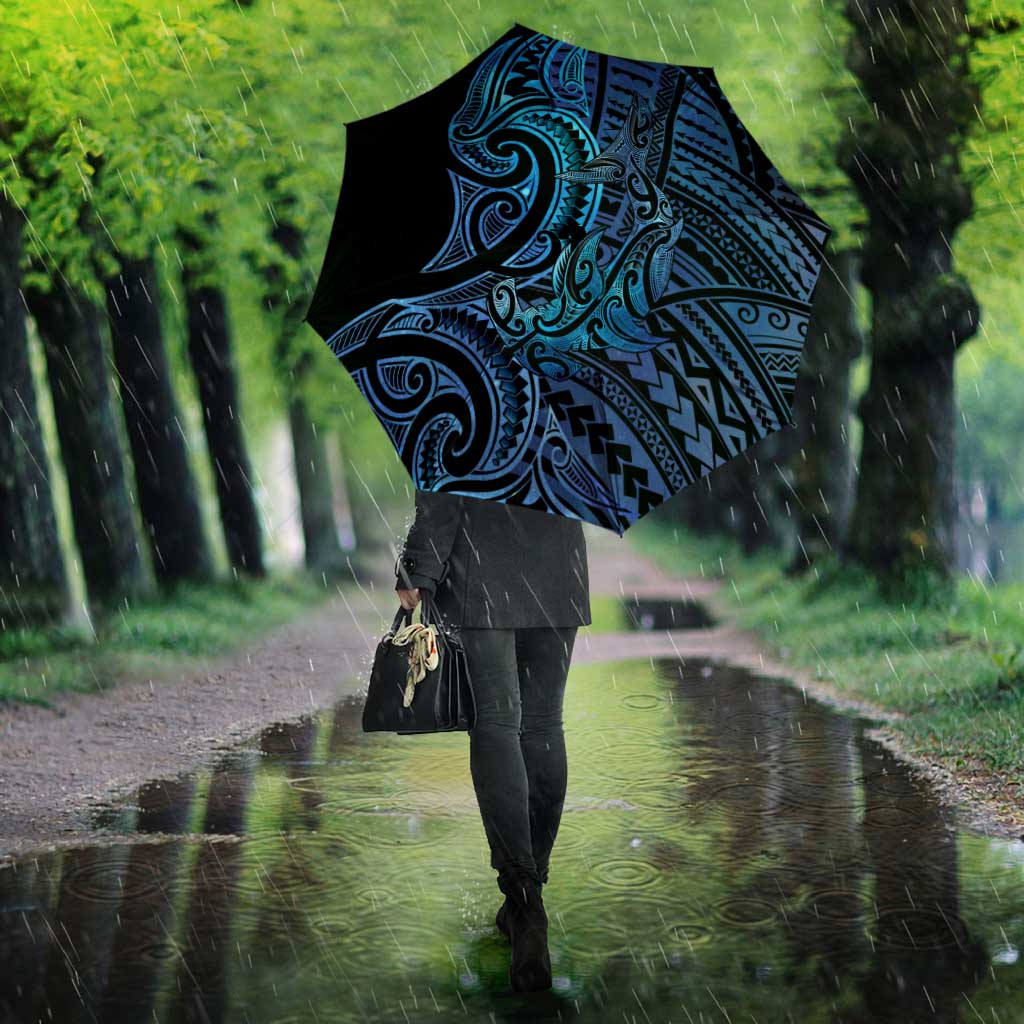 New Zealand Hammerhead Shark Umbrella Maori Haehae Mangopare Galaxy - Vibe Hoodie