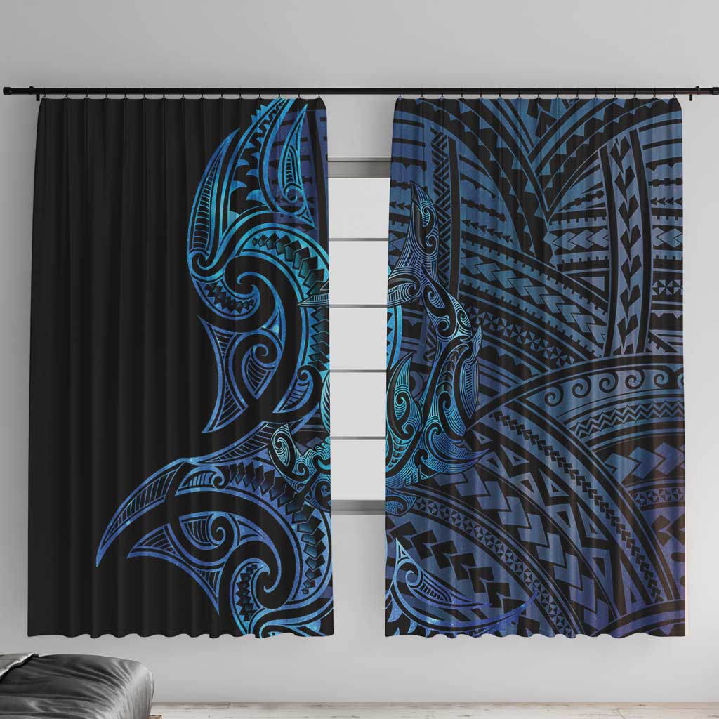 New Zealand Hammerhead Shark Window Curtain Maori Haehae Mangopare Galaxy - Vibe Hoodie
