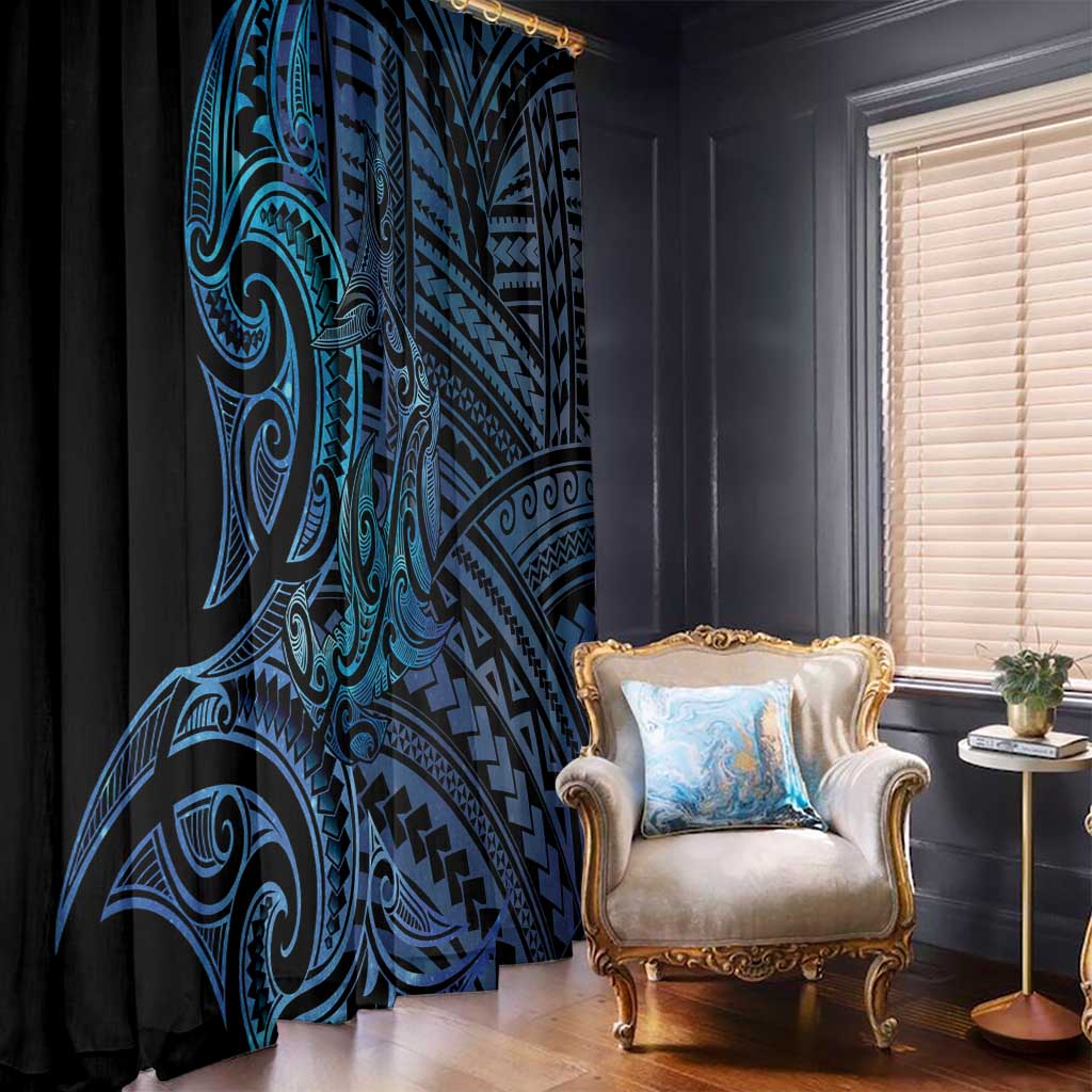 New Zealand Hammerhead Shark Window Curtain Maori Haehae Mangopare Galaxy - Vibe Hoodie