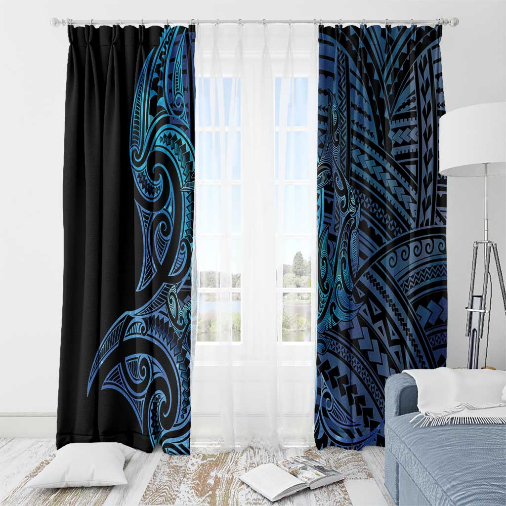 New Zealand Hammerhead Shark Window Curtain Maori Haehae Mangopare Galaxy - Vibe Hoodie