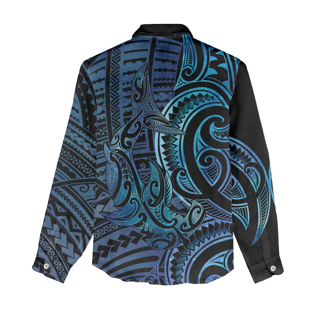 New Zealand Hammerhead Shark Women Casual Shirt Maori Haehae Mangopare Galaxy - Vibe Hoodie